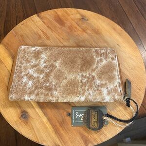 Myra Bag Tan and White Haircalf Wallet
